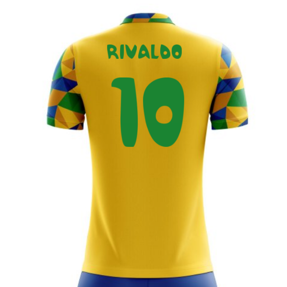 2023-2024 Brazil Home Concept Football Shirt (Rivaldo 10) - Kids