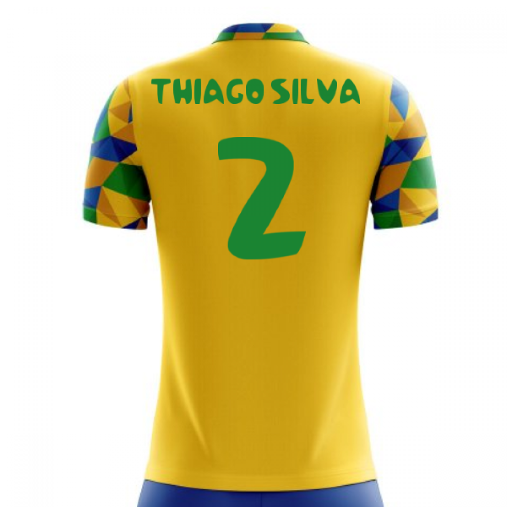 2023-2024 Brazil Home Concept Football Shirt (Thiago Silva 2) - Kids