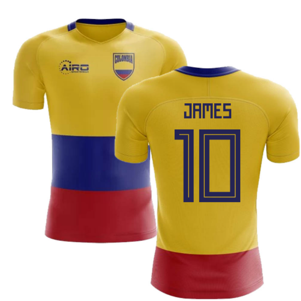 2025-2026 Colombia Flag Concept Football Shirt (James 10) - Kids