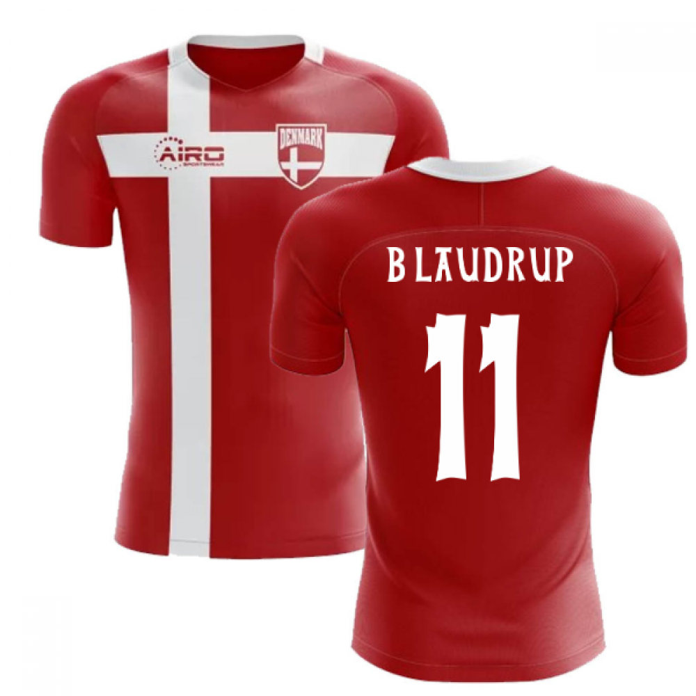 2025-2026 Denmark Flag Concept Football Shirt (B Laudrup 11)