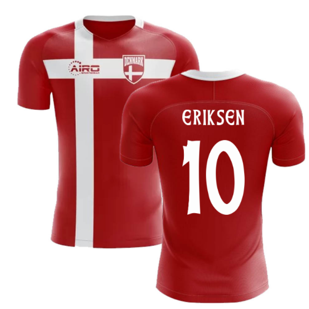 2025-2026 Denmark Flag Concept Football Shirt (Eriksen 10)