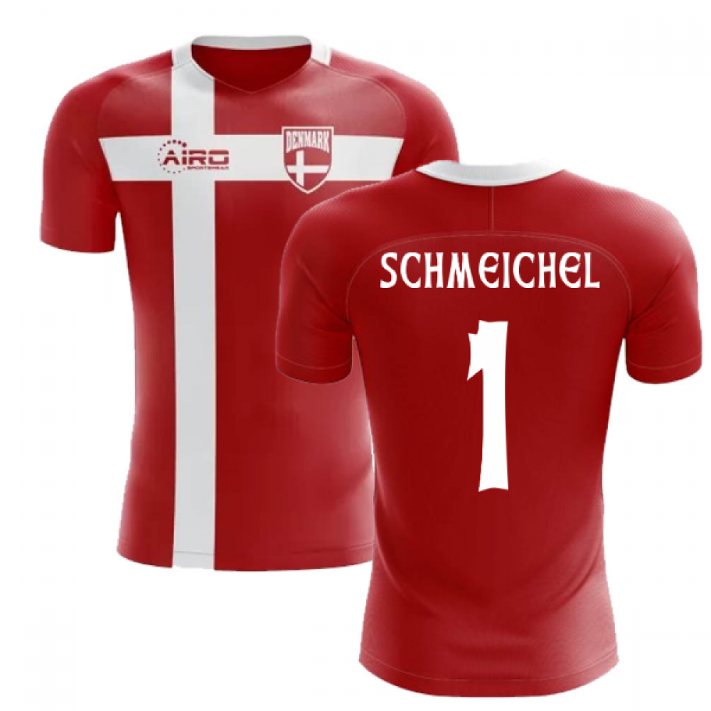 2023-2024 Denmark Flag Concept Football Shirt (Schmeichel 1) - Kids