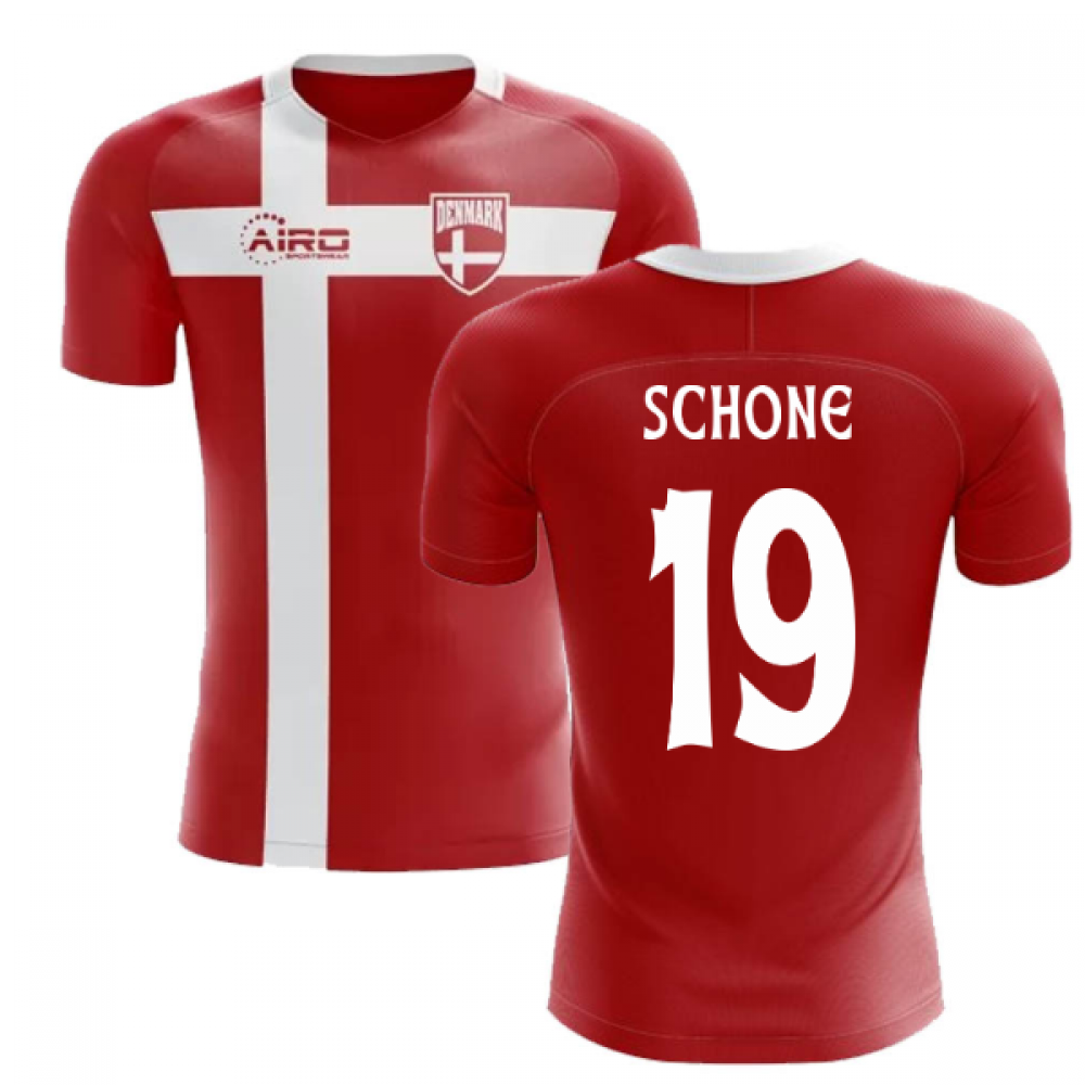 2025-2026 Denmark Flag Concept Football Shirt (Schone 19) - Kids