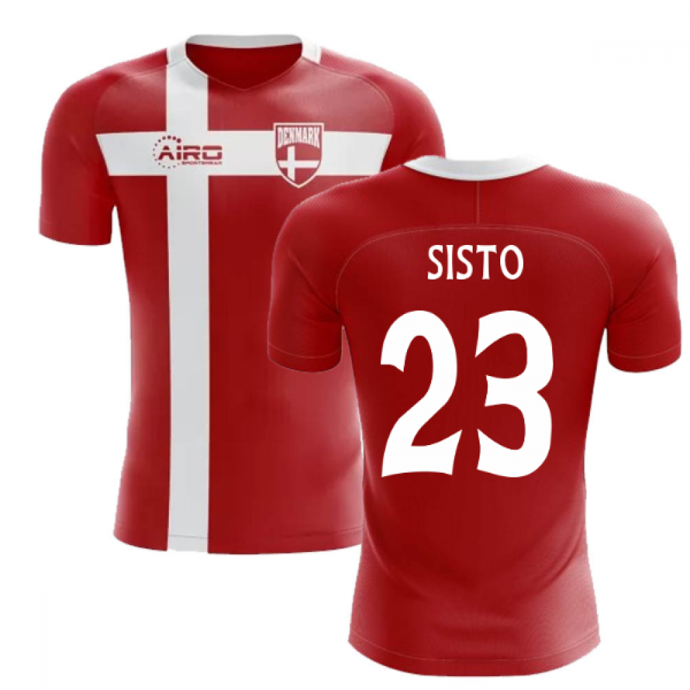 2025-2026 Denmark Flag Concept Football Shirt (Sisto 23) - Kids