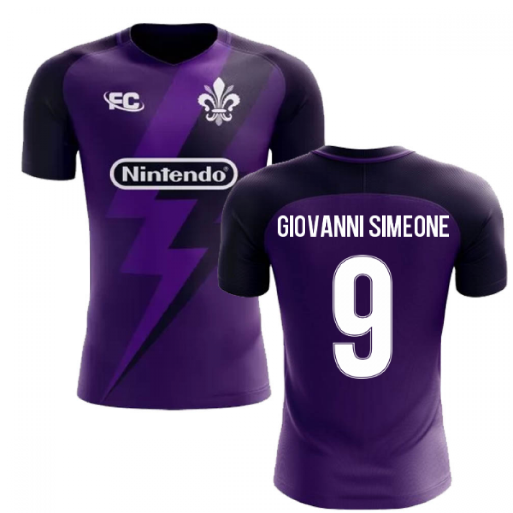 2024-2025 Fiorentina Fans Culture Home Concept Shirt (Giovanni Simeone 9) - Kids