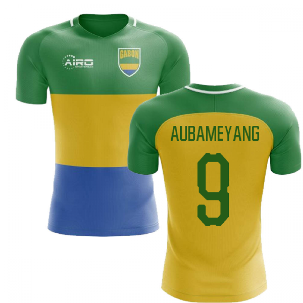 2025-2026 Gabon Home Concept Football Shirt (Aubameyang 9) - Kids
