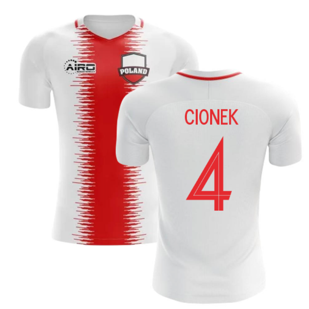 2023-2024 Poland Home Concept Football Shirt (Cionek 4) - Kids