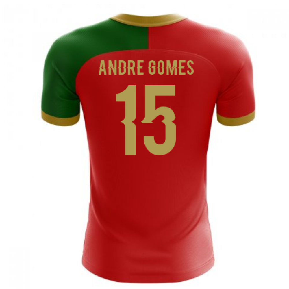 2024-2025 Portugal Flag Home Concept Football Shirt (Andre Gomes 15) - Kids