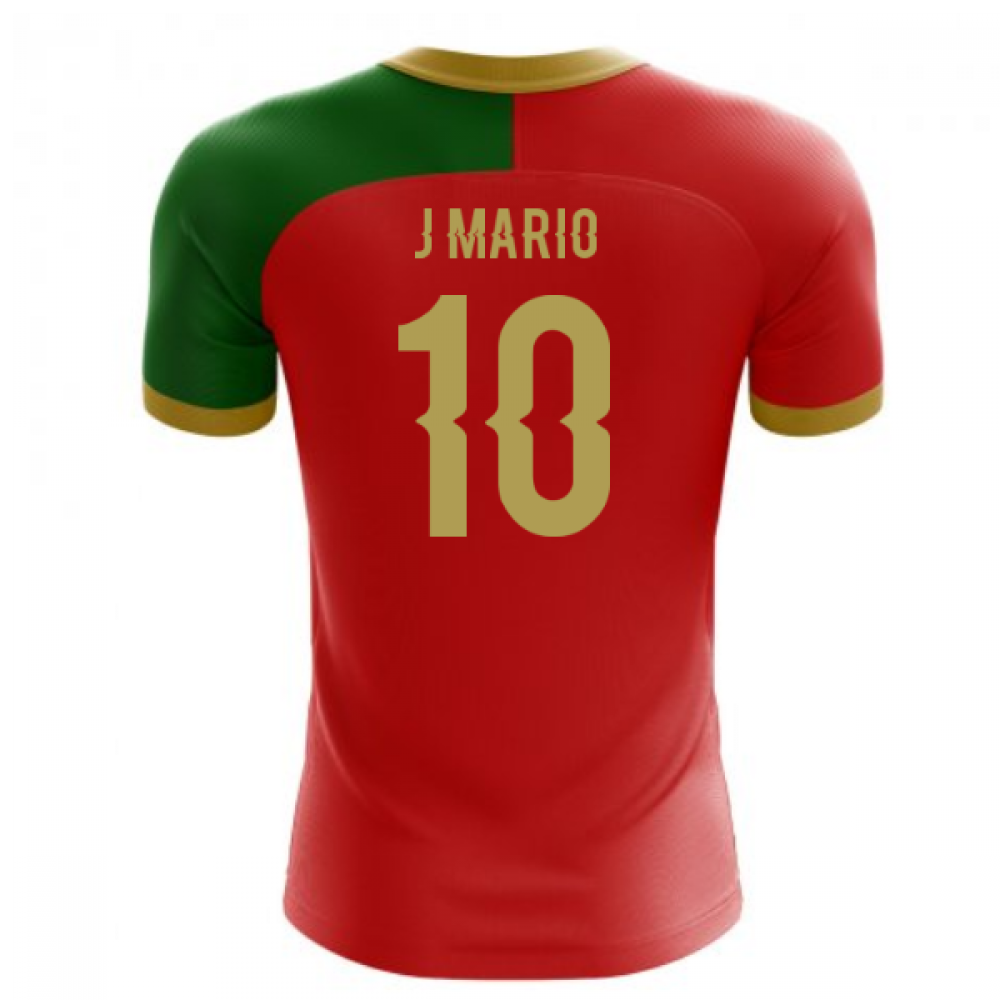 2025-2026 Portugal Flag Home Concept Football Shirt (J.Mario 10) - Kids