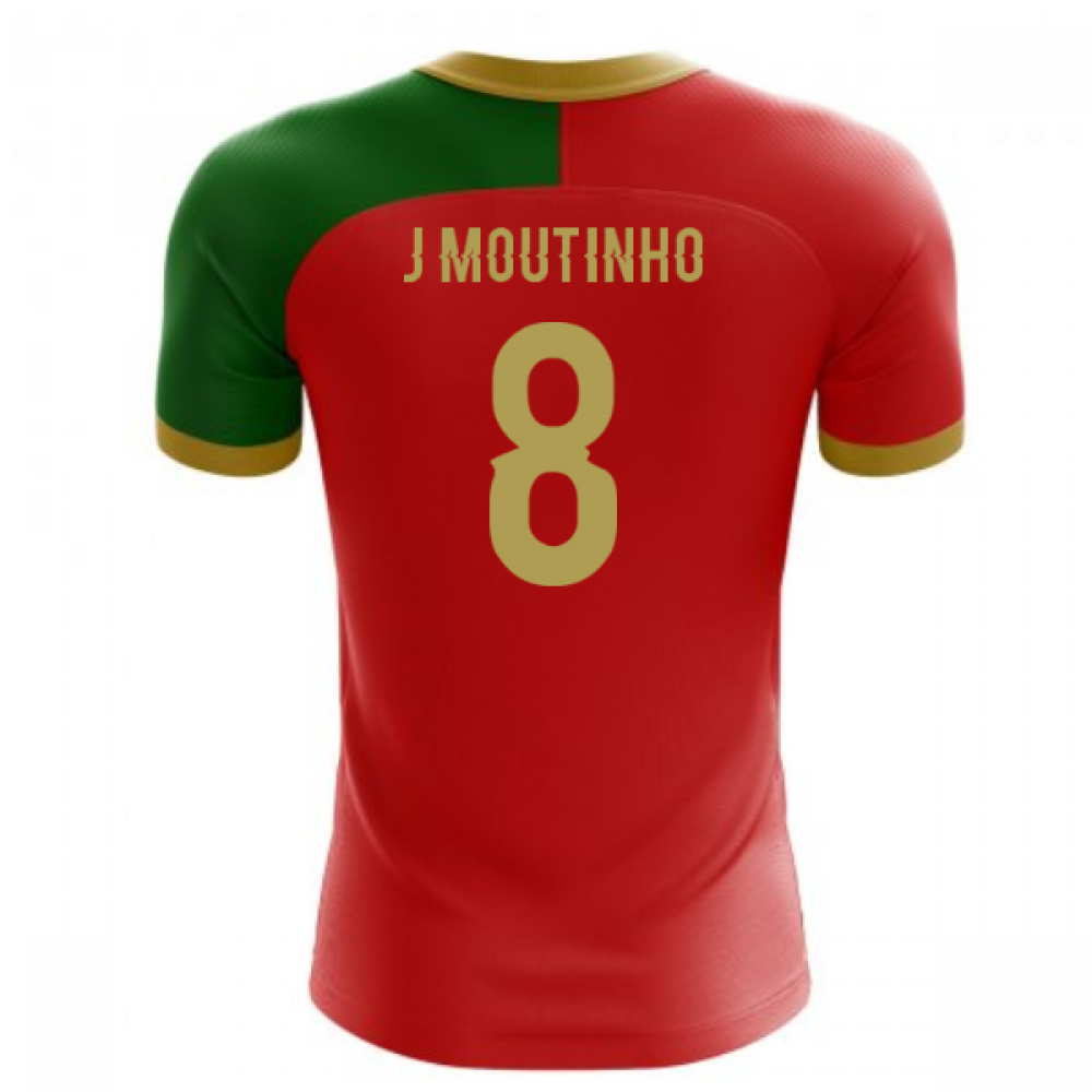 2025-2026 Portugal Flag Home Concept Football Shirt (J.Moutinho 8) - Kids