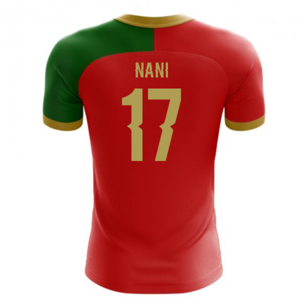 2024-2025 Portugal Flag Home Concept Football Shirt (Nani 17) - Kids