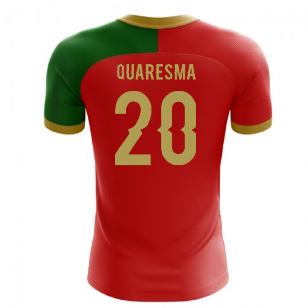 2025-2026 Portugal Flag Home Concept Football Shirt (Quaresma 20) - Kids