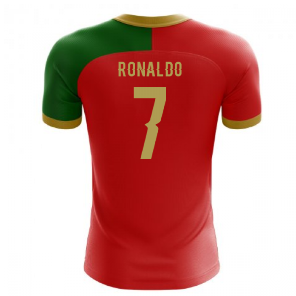 2024-2025 Portugal Flag Home Concept Football Shirt (Ronaldo 7) - Kids