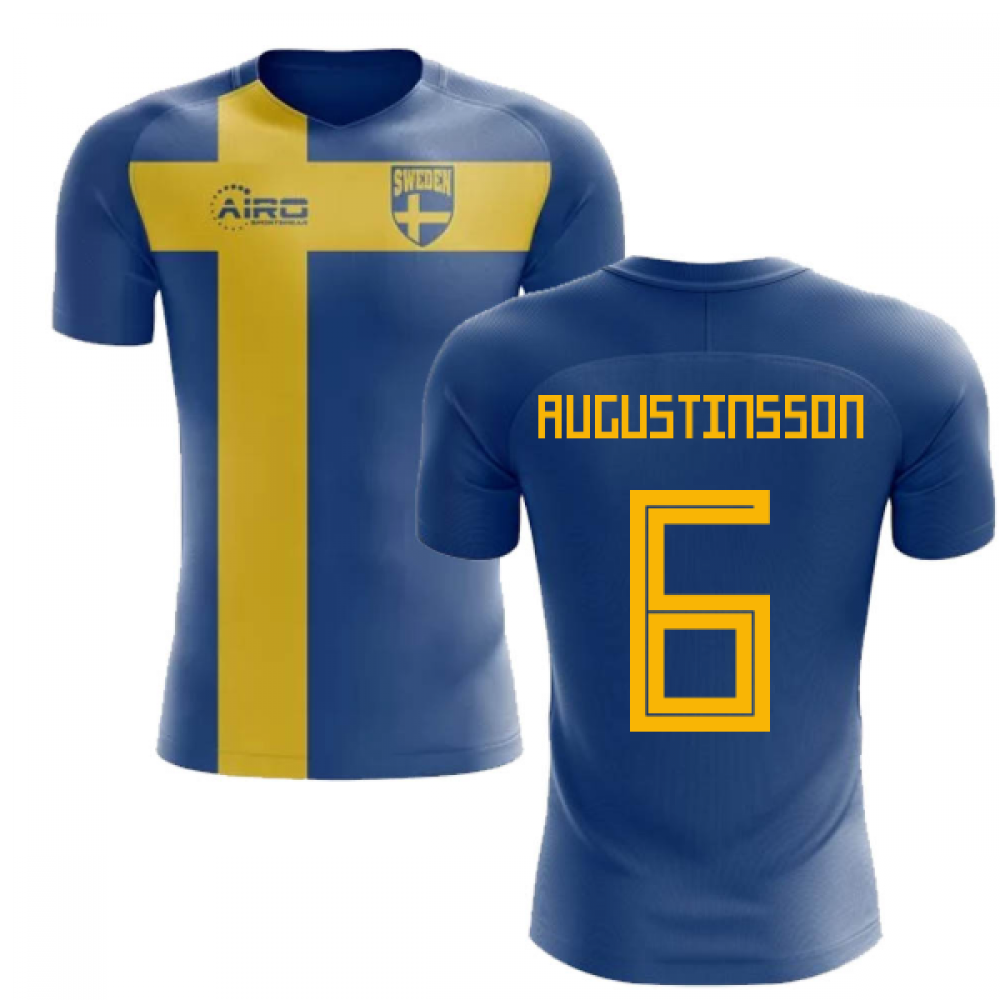 2025-2026 Sweden Flag Concept Football Shirt (Augustinsson 6) - Kids