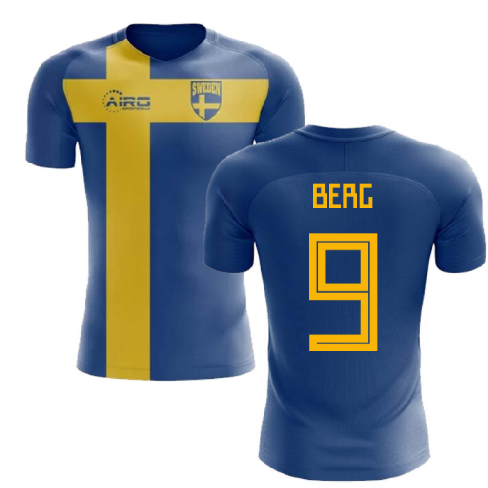 2023-2024 Sweden Flag Concept Football Shirt (Berg 9) - Kids