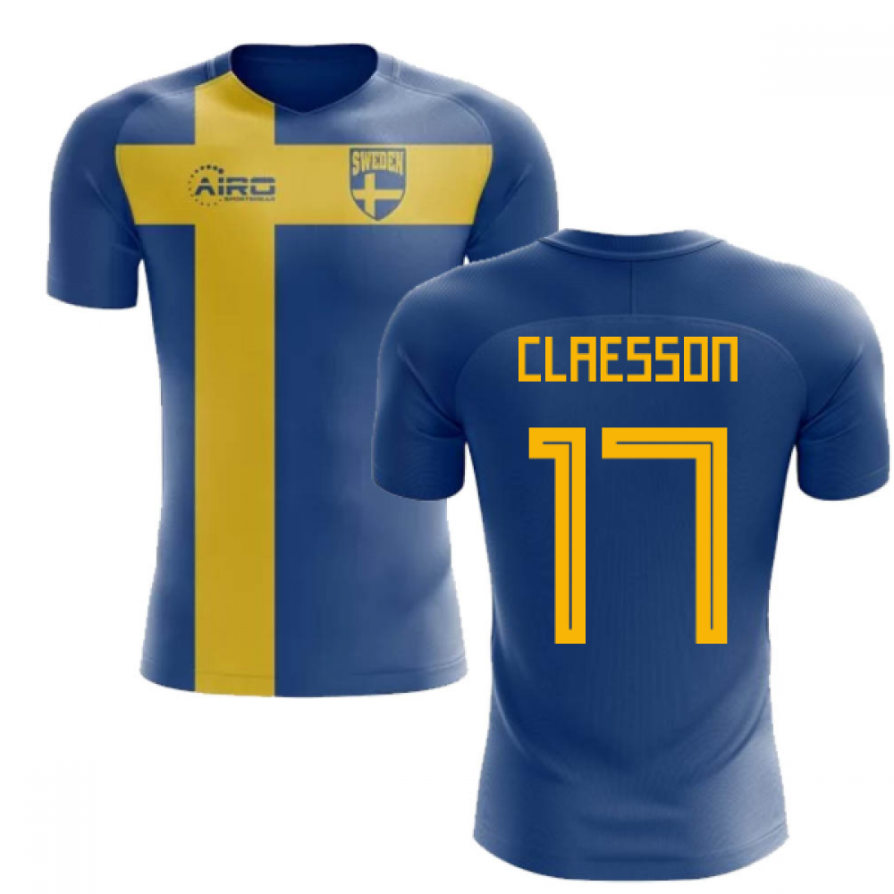 2025-2026 Sweden Flag Concept Football Shirt (Claesson 17)