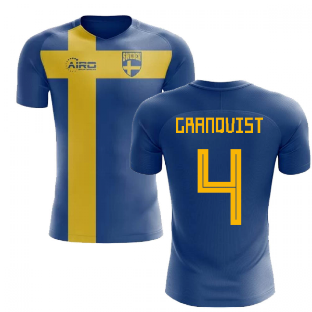 2025-2026 Sweden Flag Concept Football Shirt (Granqvist 4) - Kids