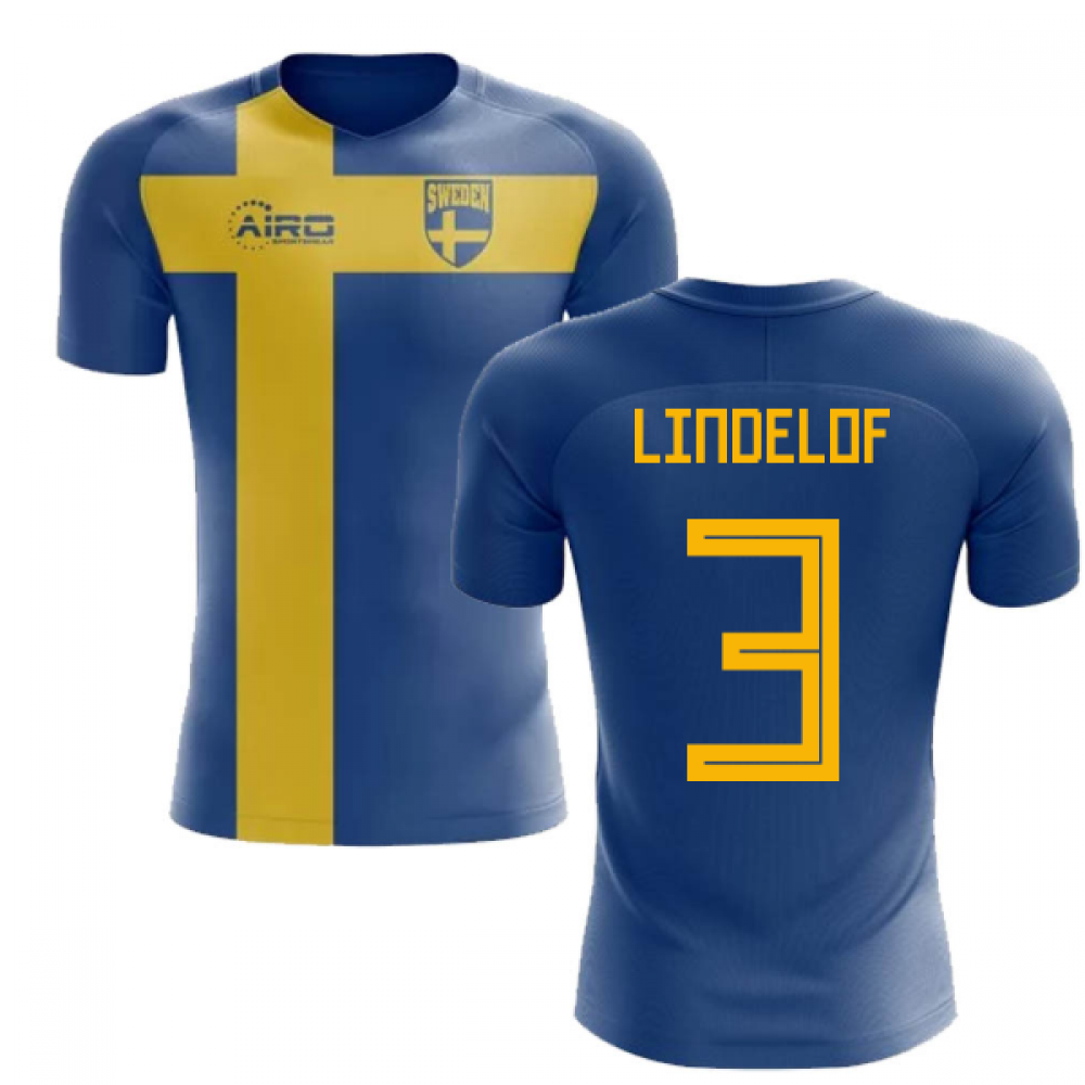 2025-2026 Sweden Flag Concept Football Shirt (Lindelof 3)