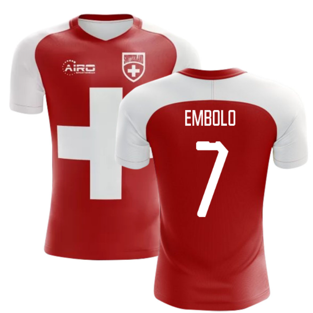 2025-2026 Switzerland Flag Concept Football Shirt (Embolo 7)