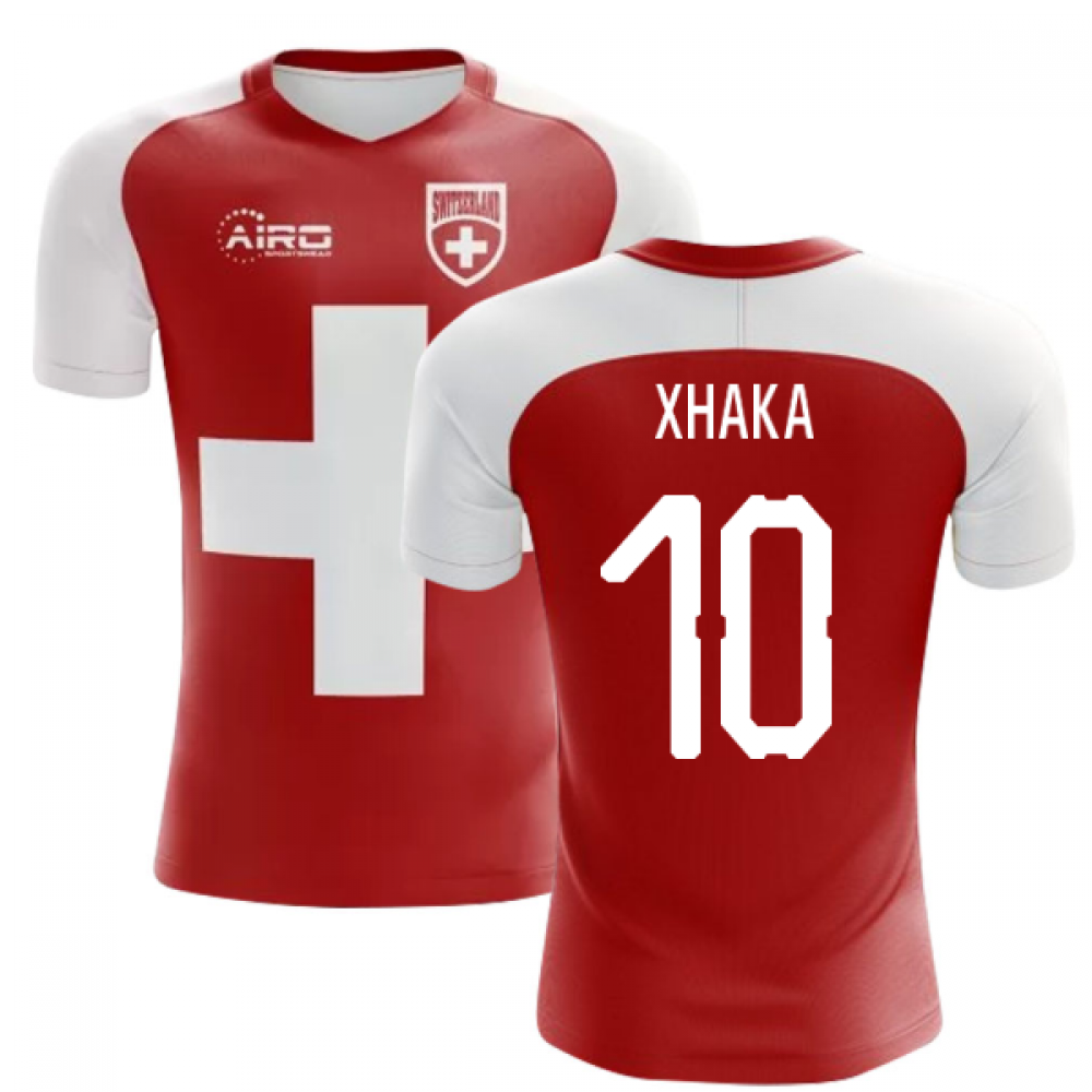 2023-2024 Switzerland Flag Concept Football Shirt (Xhaka 10) - Kids