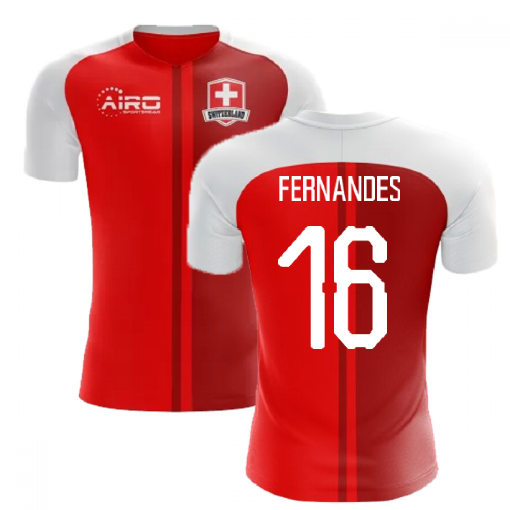 2025-2026 Switzerland Home Concept Football Shirt (Fernandes 16) - Kids