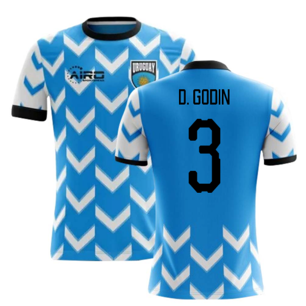 2023-2024 Uruguay Home Concept Football Shirt (D. Godin 3) - Kids