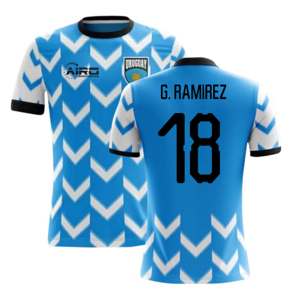 2023-2024 Uruguay Home Concept Football Shirt (G. Ramirez 18) - Kids