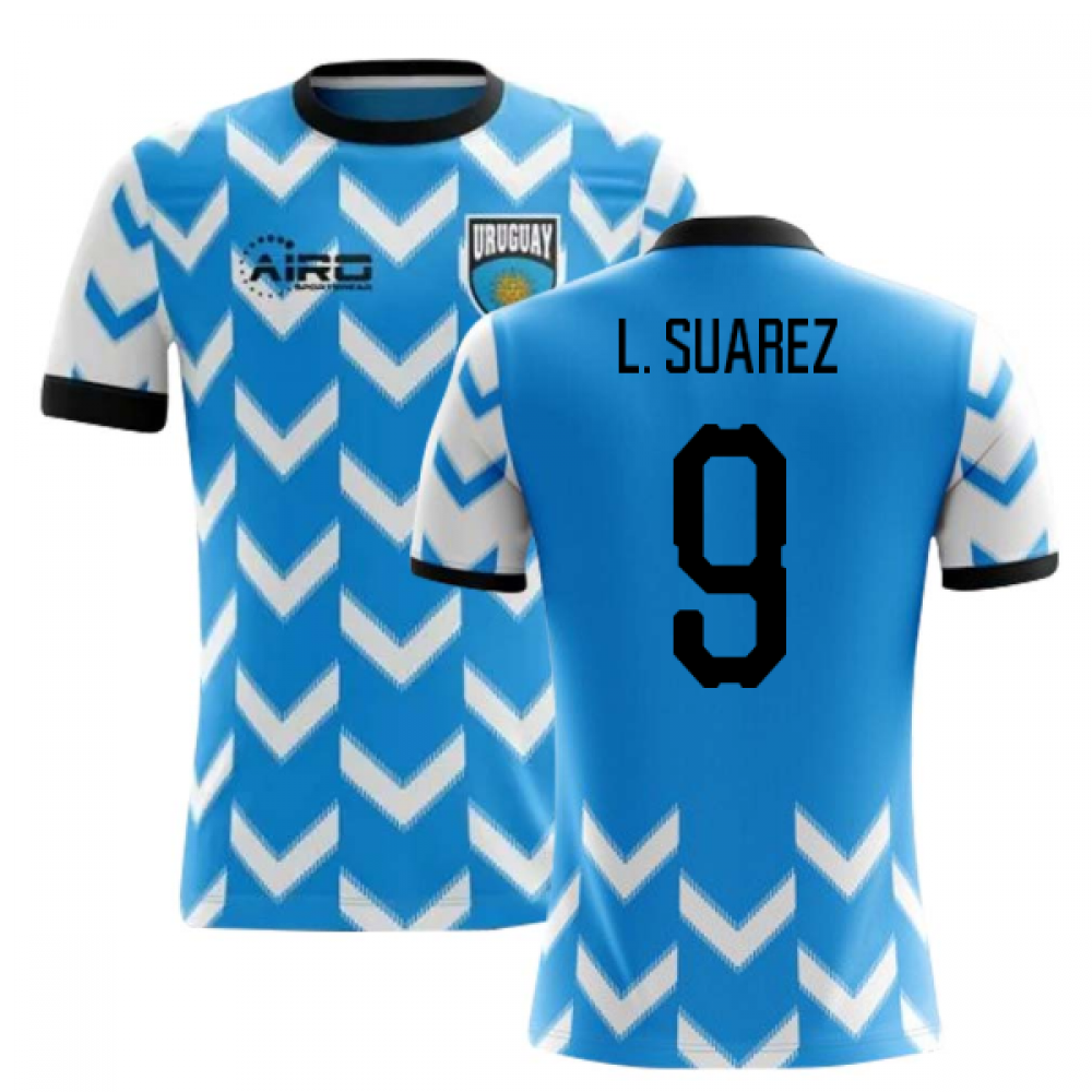 2023-2024 Uruguay Home Concept Football Shirt (L. Suarez 9) - Kids