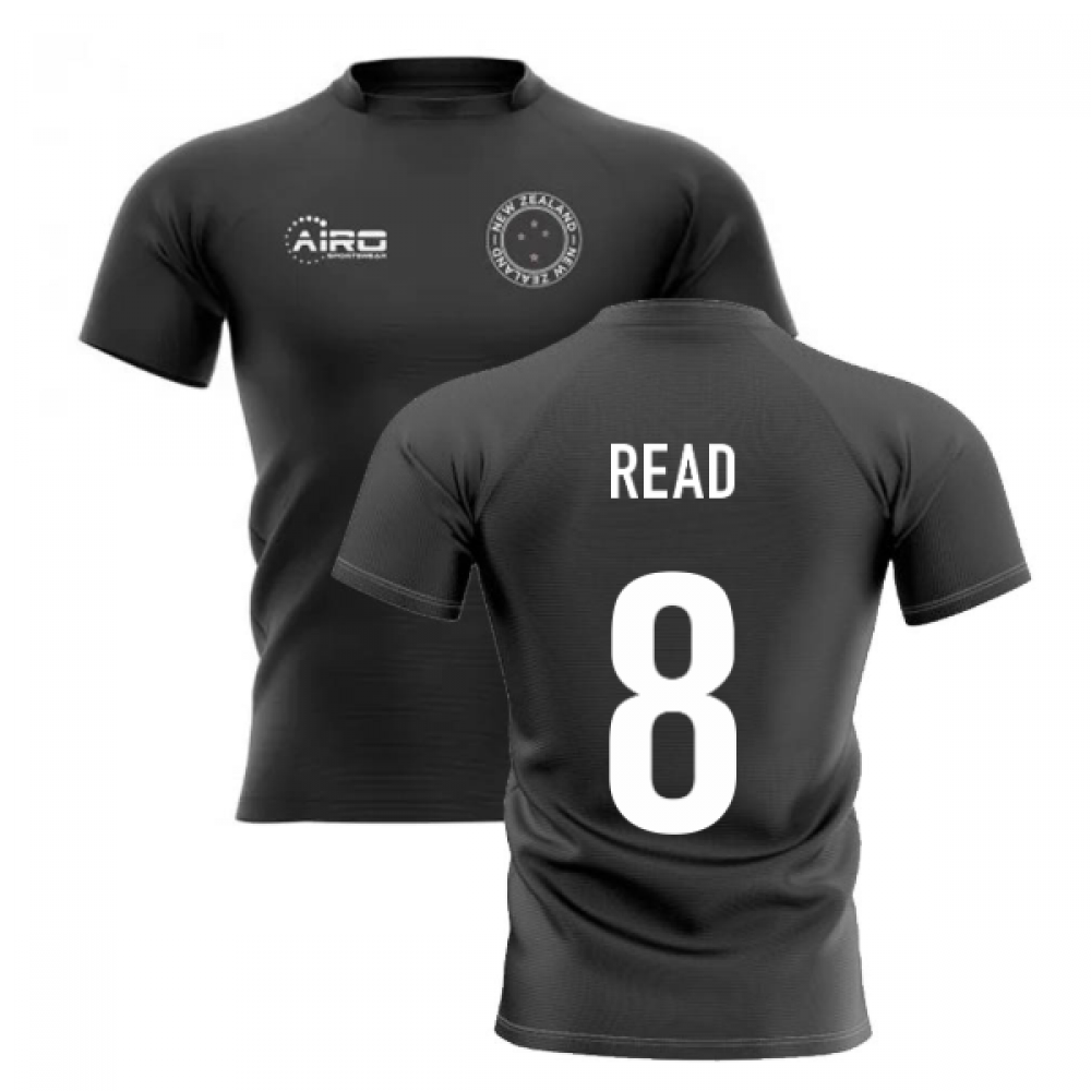 2025-2026 New Zealand Home Concept Rugby Shirt (Read 8)