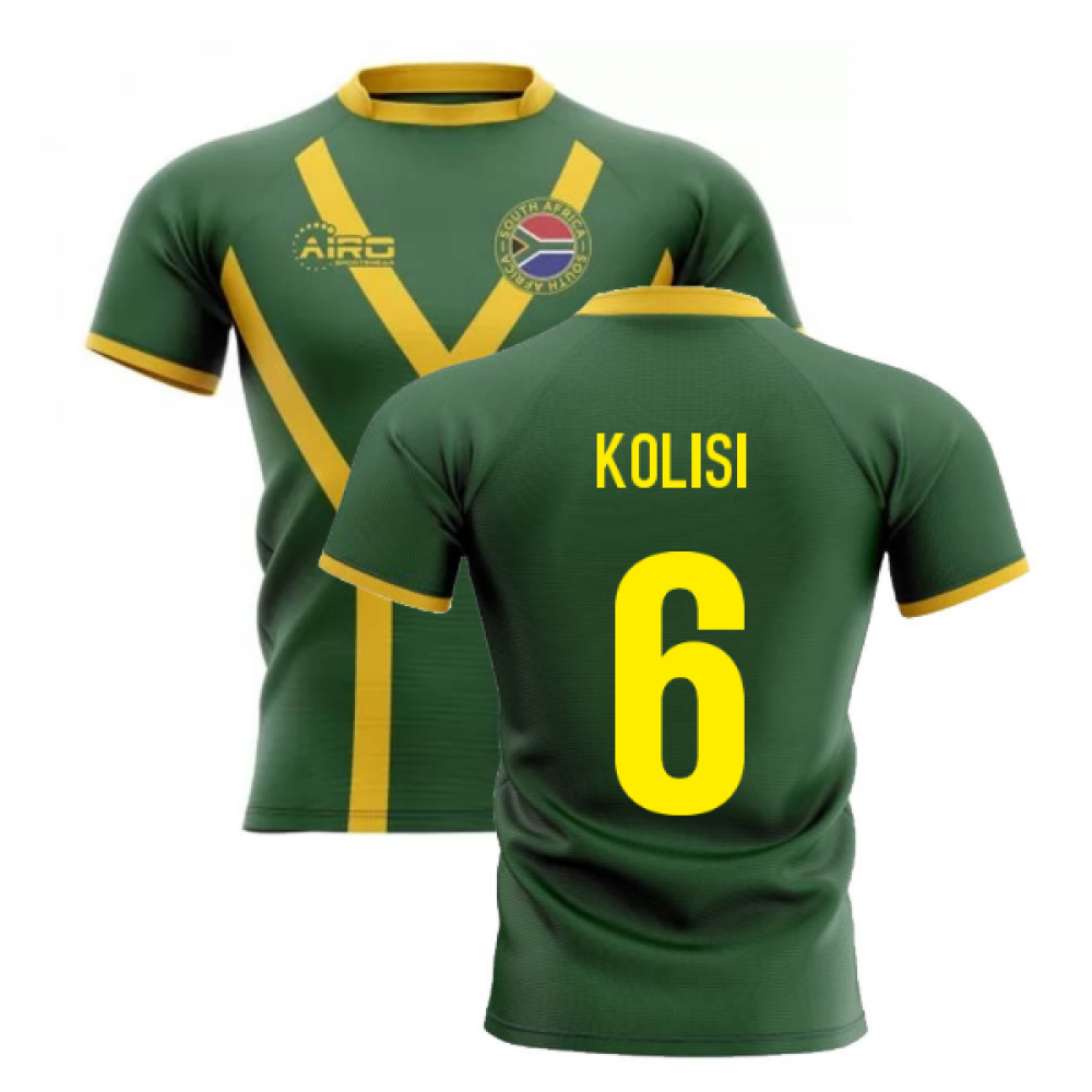 20232024 South Africa Springboks Flag Concept Rugby Shirt (Kolisi 6)