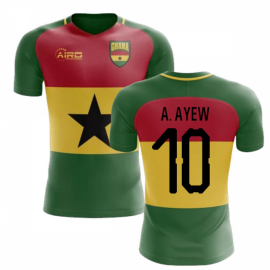 2020-2021 Ghana Flag Concept Football Shirt (A. Ayew 10) - Kids