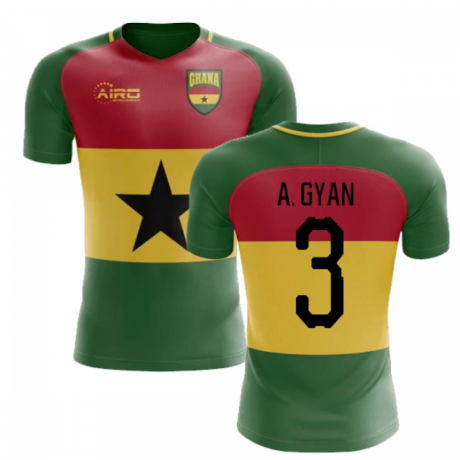 2020-2021 Ghana Flag Concept Football Shirt (A. Gyan 3) - Kids