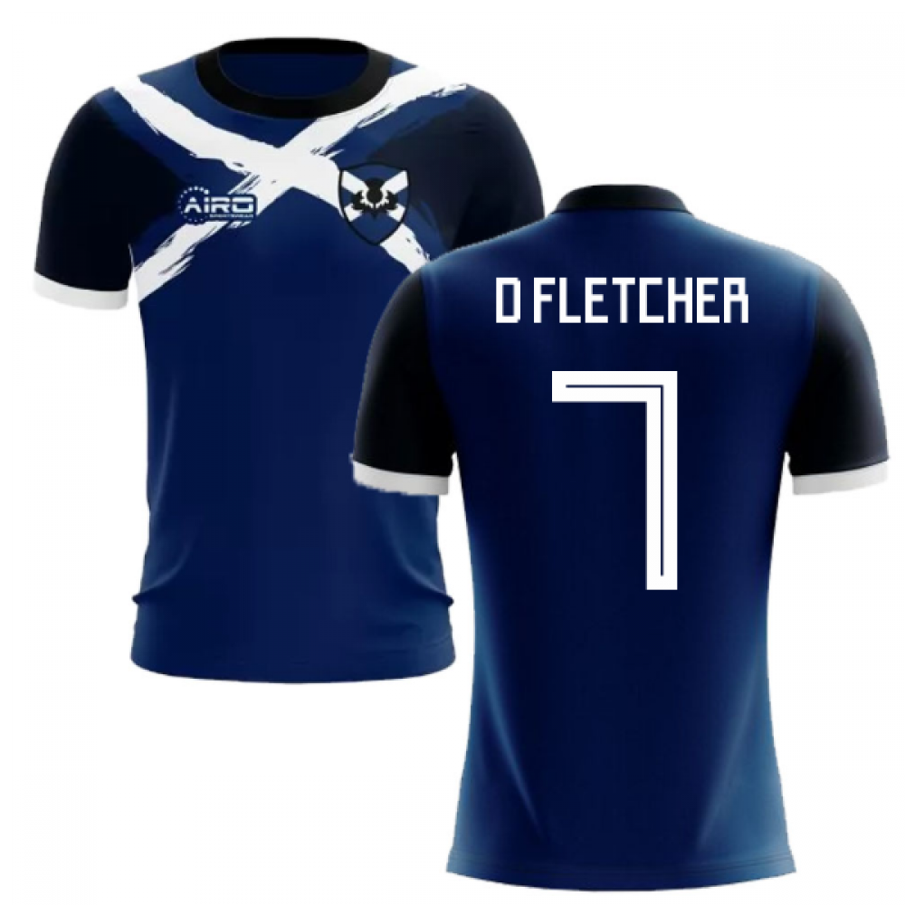 2024-2025 Scotland Flag Concept Football Shirt (D Fletcher 7)