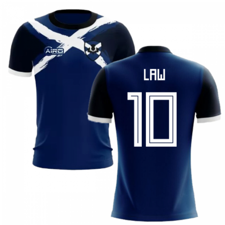 2020-2021 Scotland Flag Concept Football Shirt (Law 10) - Kids