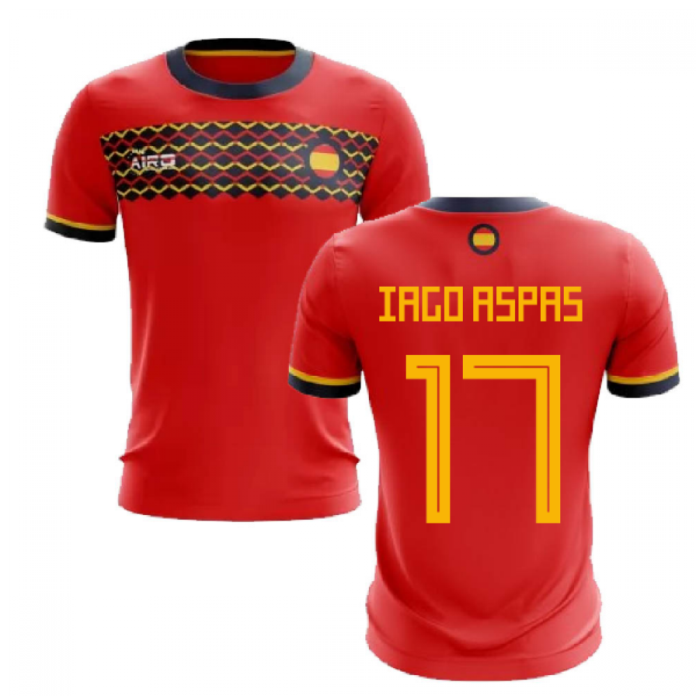 2025-2026 Spain Home Concept Football Shirt (Iago Aspas 17)