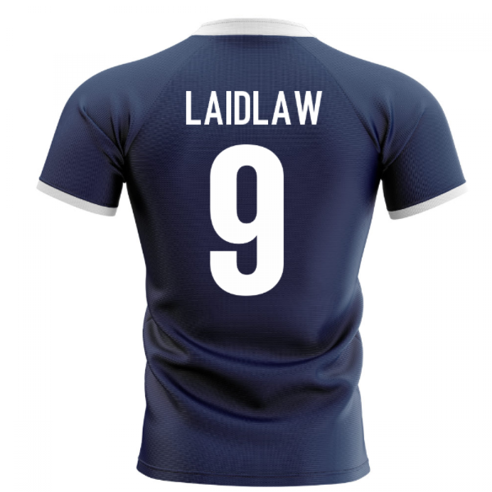 2024-2025 Scotland Flag Concept Rugby Shirt (Laidlaw 9)