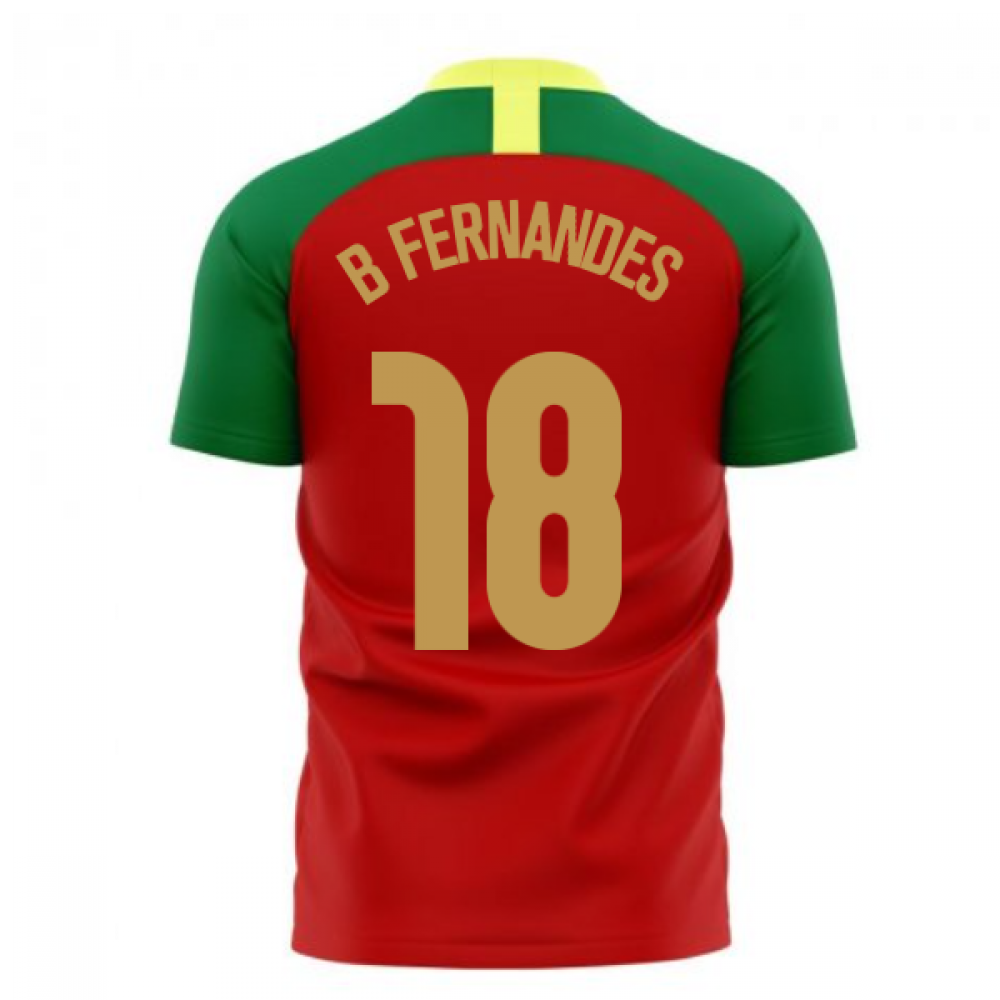 Portugal 2023-2024 Home Concept Football Kit (Airo) (B Fernandes 18)