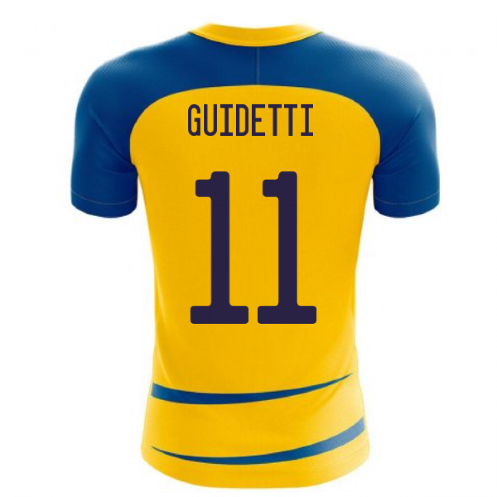 Sweden 2025-2026 Home Concept Football Kit (Airo) (GUIDETTI 11)