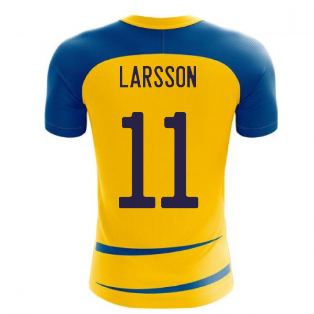 Sweden 2023-2024 Home Concept Football Kit (Airo) (LARSSON 11)