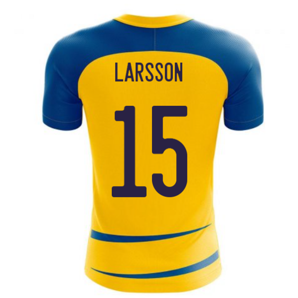 Sweden 2024-2025 Home Concept Football Kit (Airo) (LARSSON 15)
