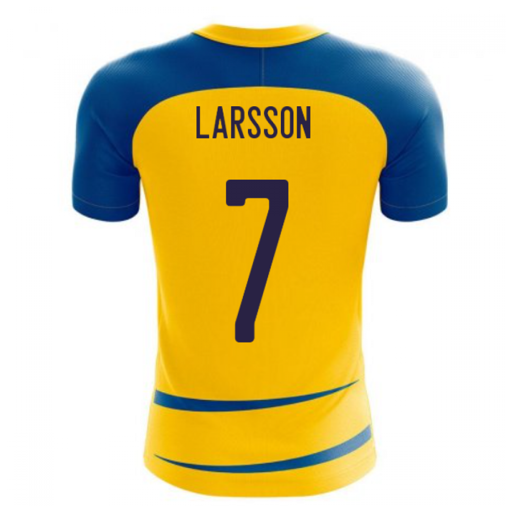 Sweden 2025-2026 Home Concept Football Kit (Airo) (LARSSON 7)