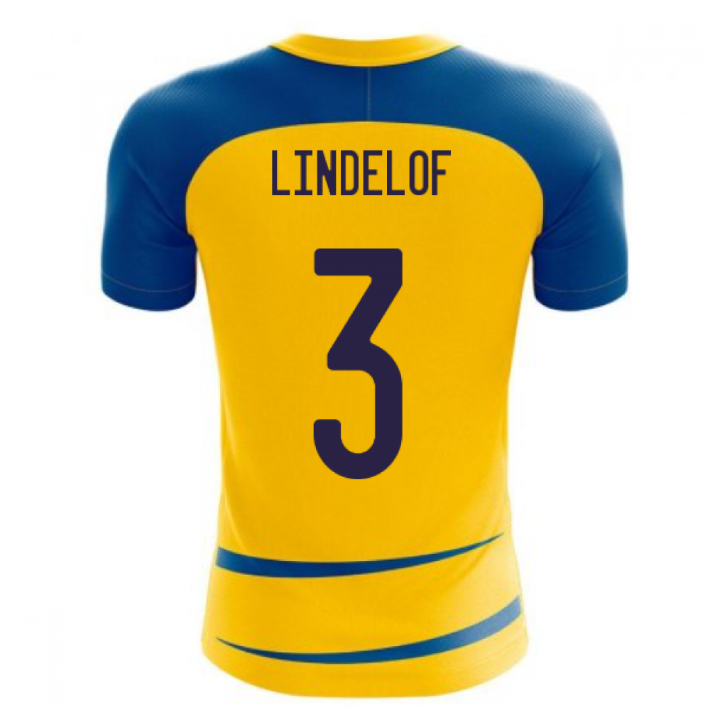 Sweden 2023-2024 Home Concept Football Kit (Airo) (LINDELOF 3)